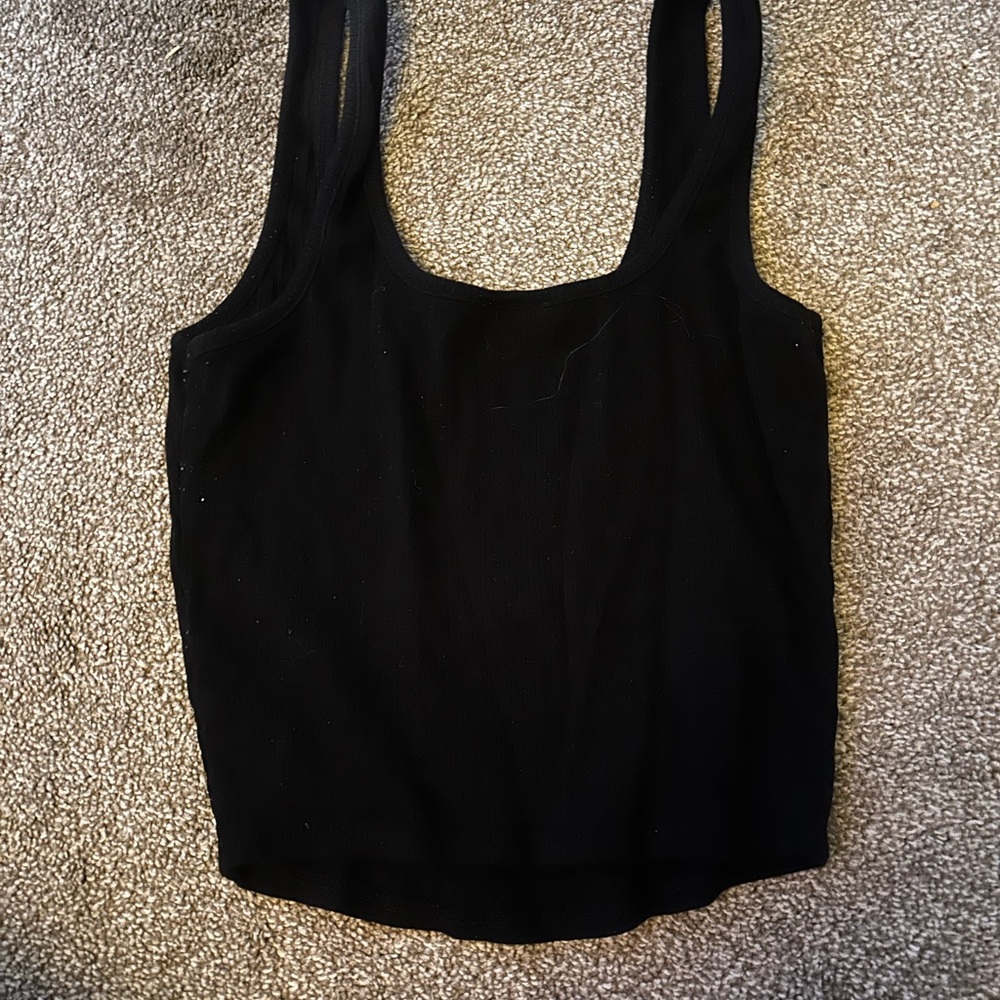 Black Sleeveless Tank Top